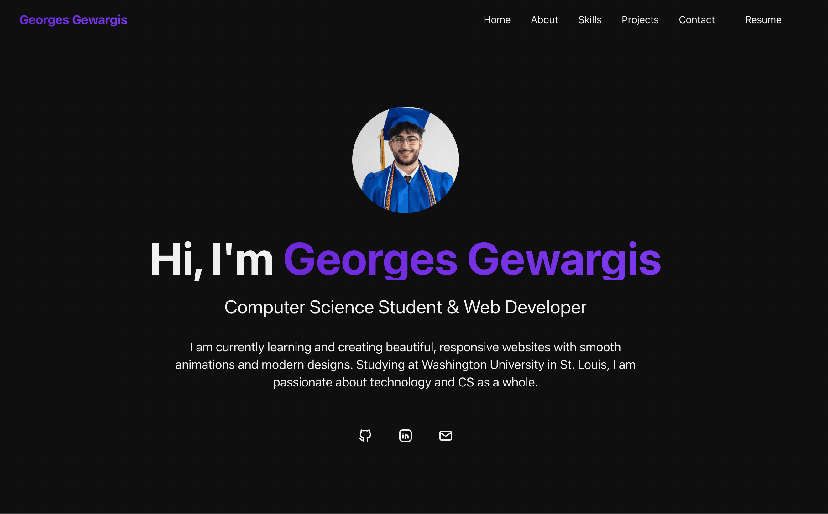 Portfolio Website screenshot